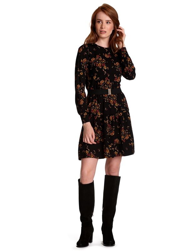 Nastrovje Potsdam Vive Maria Diary Girl Damen A-Linien-Kleid Schwarz Allover