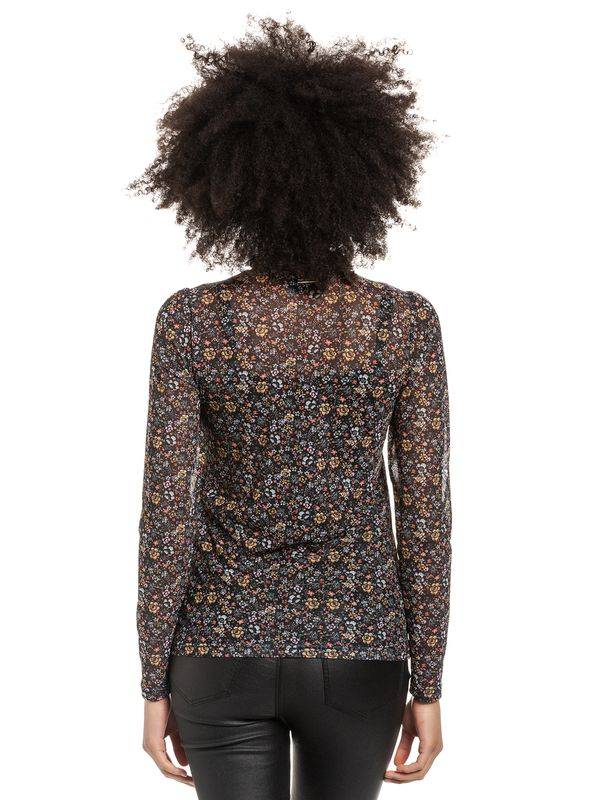 Nastrovje Potsdam Vive Maria Ending Summer Tulle Damen Langarmshirt Schwarz Allover