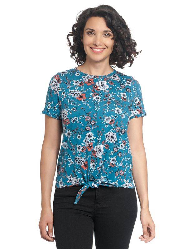 Nastrovje Potsdam Vive Maria Flower Day Damen T-Shirt Azur Allover