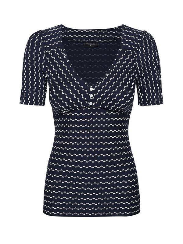 Nastrovje Potsdam Vive Maria Flower Sailor Damen T-Shirt Blau Allover