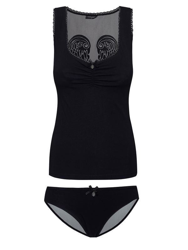 Nastrovje Potsdam Vive Maria Flying Girl Damen Wäscheset: Top Mit Panty Schwarz