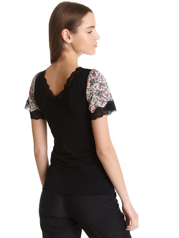 Nastrovje Potsdam Vive Maria French Flower Damen T-Shirt Schwarz/creme Allover