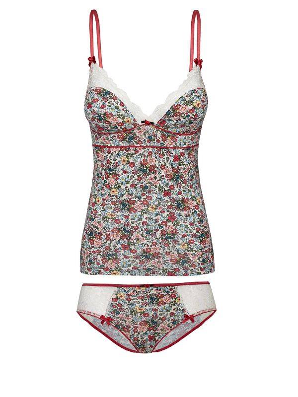 Nastrovje Potsdam Vive Maria French Flower Damen Wäscheset: Top Mit Panty Creme/allover