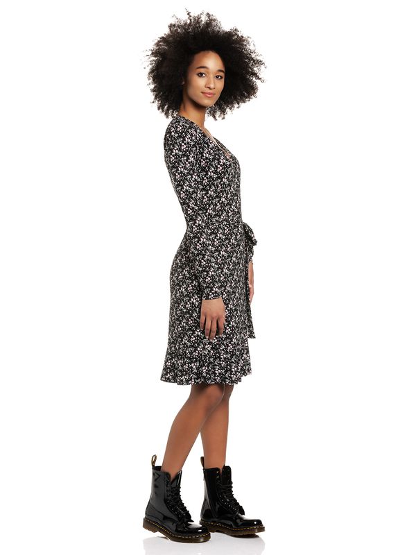 Nastrovje Potsdam Vive Maria French Girl Damen Wickelkleid Schwarz Allover