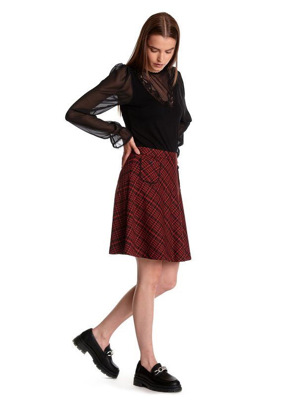 Nastrovje Potsdam Vive Maria Gambling Girl Damen A-Linien-Rock Rot Allover