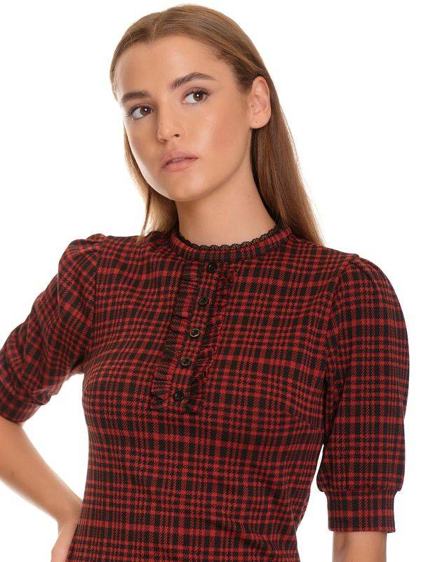 Nastrovje Potsdam Vive Maria Gambling Girl Damen Rundhalsshirt Rot Allover