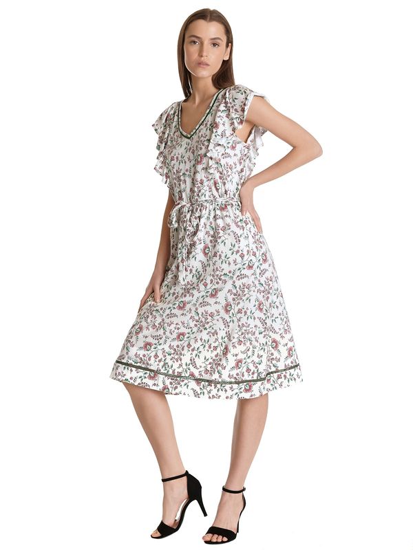 Nastrovje Potsdam Vive Maria Garden Girl Damen A-Linien-Kleid Creme/allover