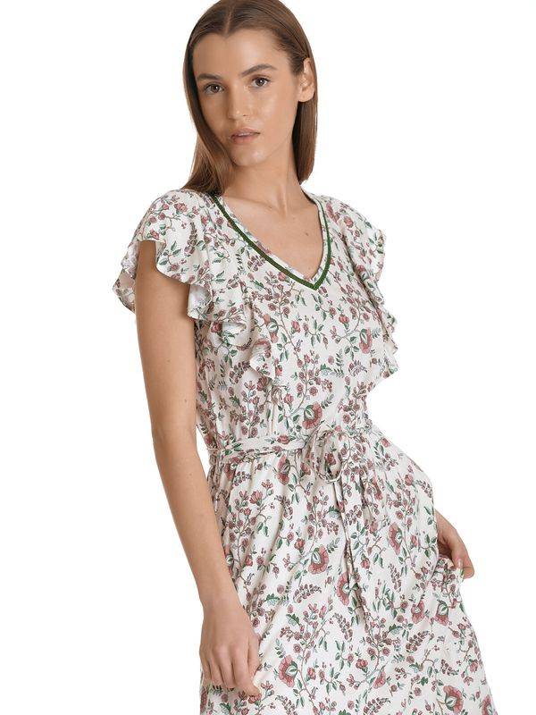 Nastrovje Potsdam Vive Maria Garden Girl Damen A-Linien-Kleid Creme/allover