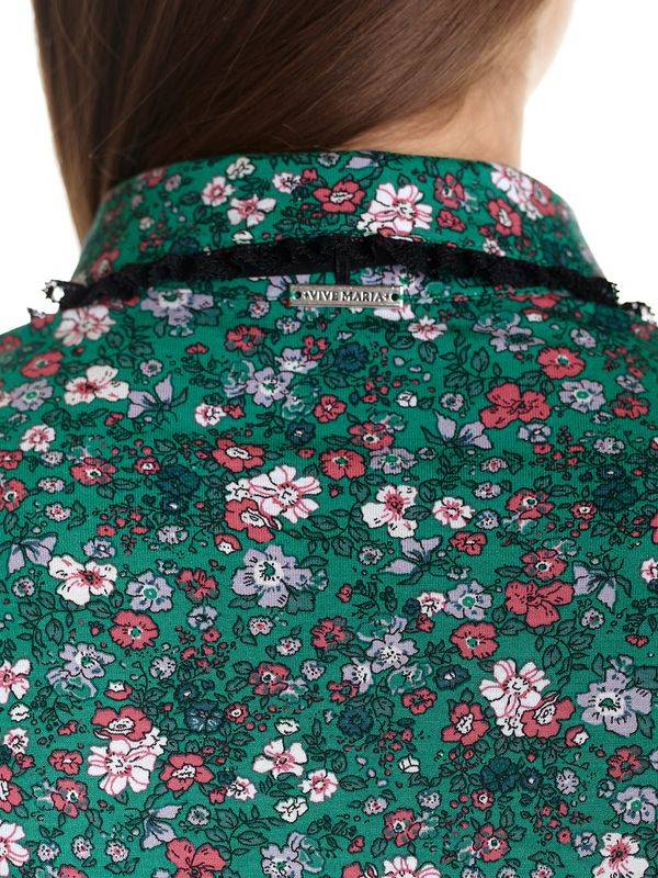 Nastrovje Potsdam Vive Maria Garden Of Eden Damen Shirtbluse Grün Allover