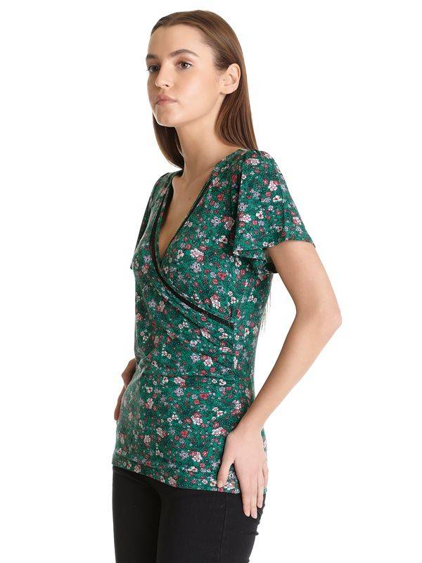 Nastrovje Potsdam Vive Maria Garden Of Eden Damen T-Shirt Grün Allover