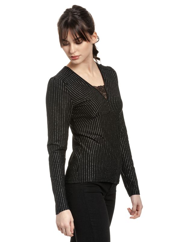 Nastrovje Potsdam Vive Maria Glamour Dandy Damen Langarmshirt Schwarz