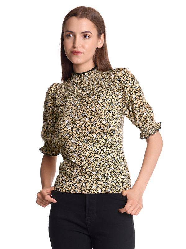 Nastrovje Potsdam Vive Maria Golden Day Smoke Damen Blusenshirt Dunkelgelb Allover