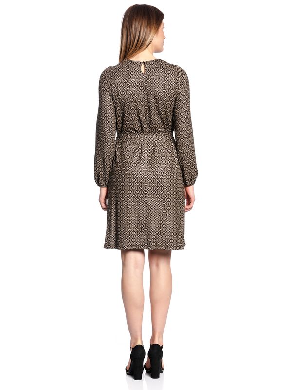 Nastrovje Potsdam Vive Maria Golden Love Damen A-Linien-Kleid Schwarz Allover