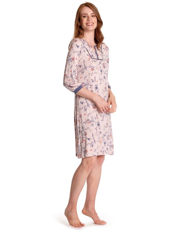 Nastrovje Potsdam Vive Maria Hanoi Girl Damen Nachthemd Rosa Allover