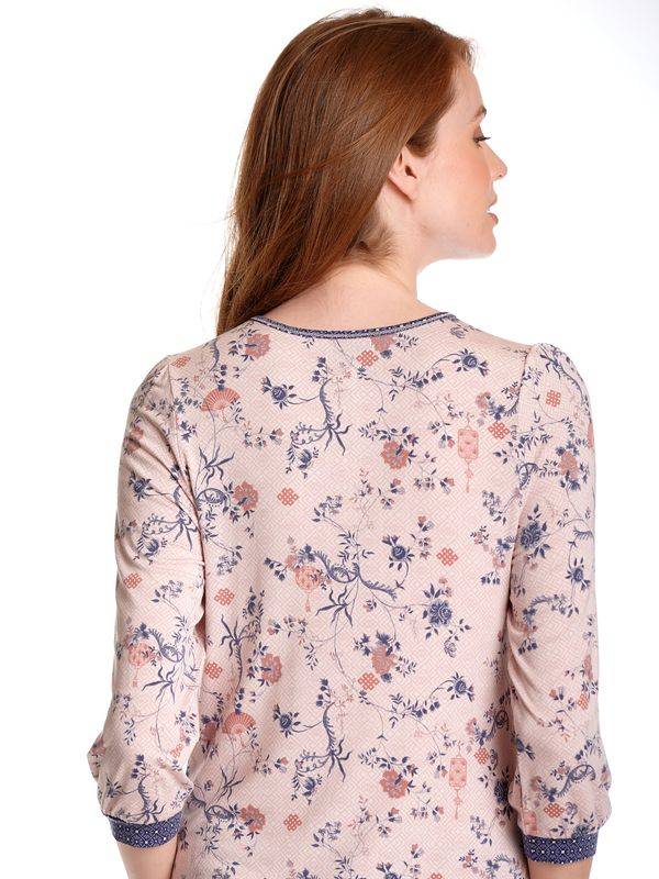 Nastrovje Potsdam Vive Maria Hanoi Girl Damen Nachthemd Rosa Allover