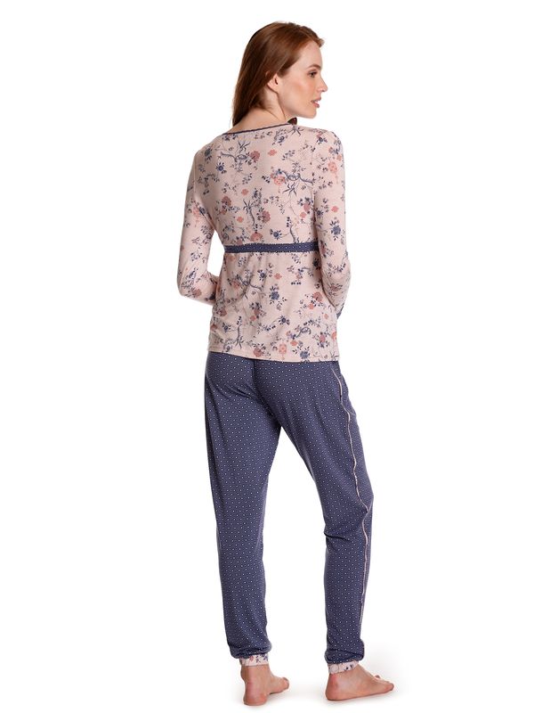 Nastrovje Potsdam Vive Maria Hanoi Love Damen Pyjama Lila Allover/blau Allover