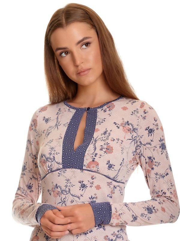 Nastrovje Potsdam Vive Maria Hanoi Rose Damen Pyjama Rosa Allover