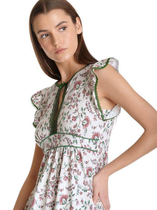 Nastrovje Potsdam Vive Maria Hidden Garden Damen Nachthemd Creme/allover