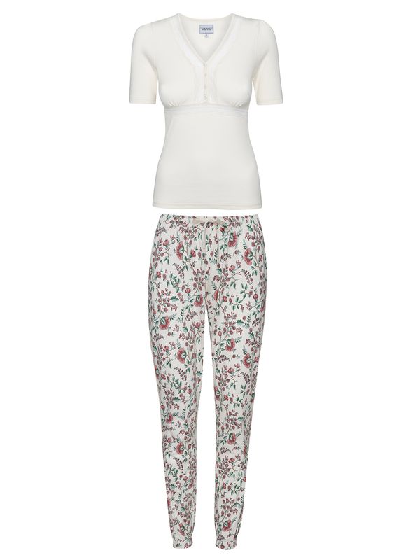 Nastrovje Potsdam Vive Maria Hidden Garden Damen Pyjama Creme/allover