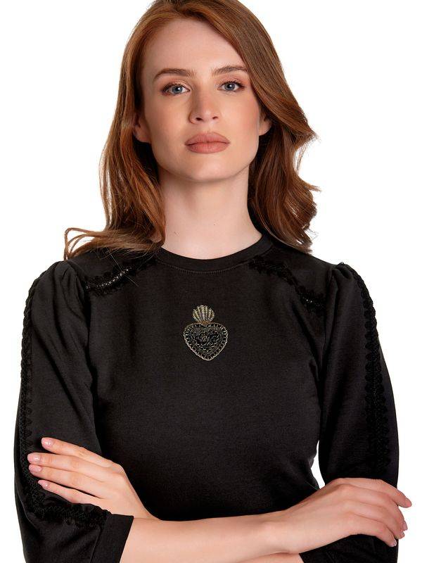 Nastrovje Potsdam Vive Maria Holy Heart Damen Sweatkleid Schwarz