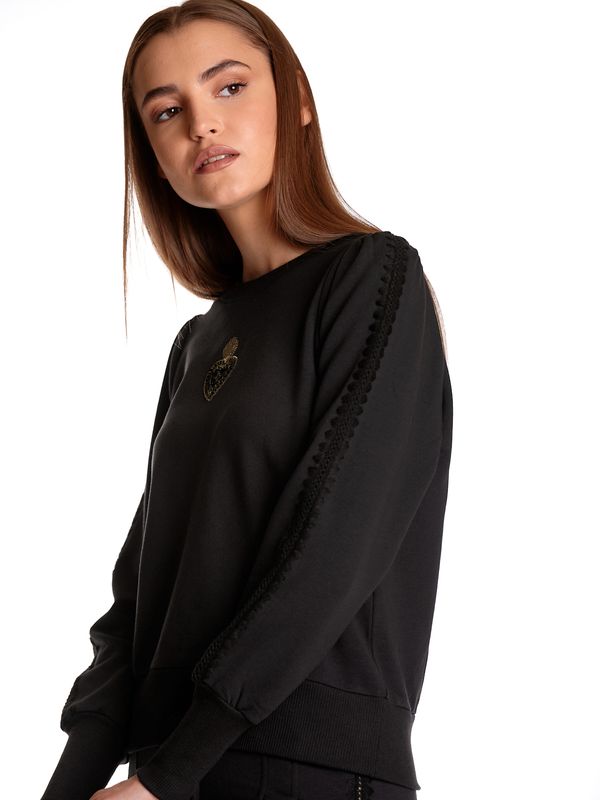 Nastrovje Potsdam Vive Maria Holy Heart Damen Sweatshirt Schwarz