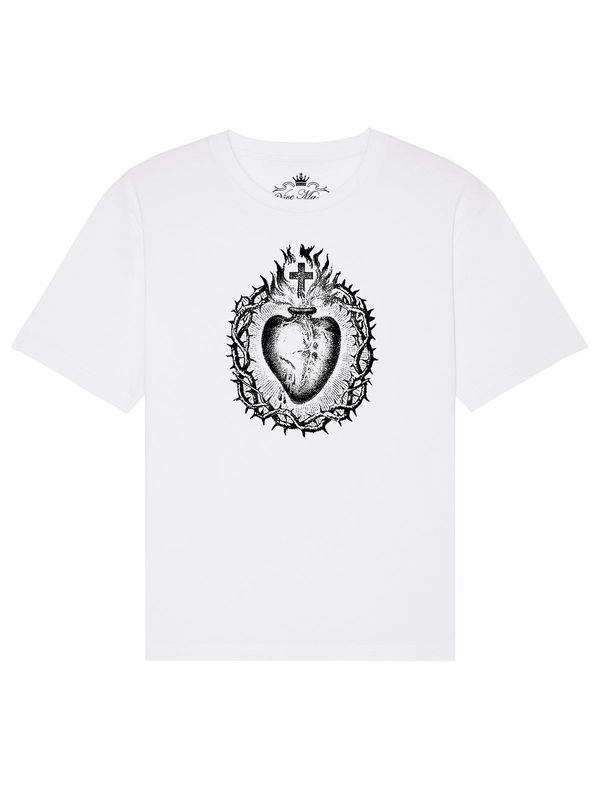 Nastrovje Potsdam Vive Maria Holy Heart Herren T-Shirt Weiss