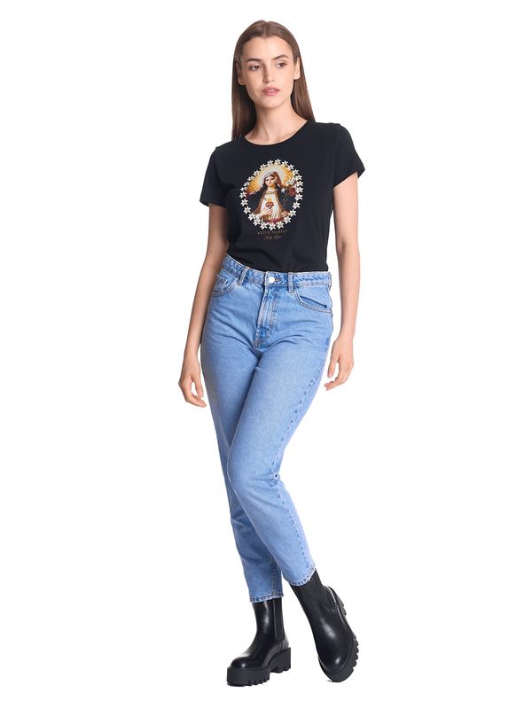 Nastrovje Potsdam Vive Maria Holy Love Damen T-Shirt Schwarz