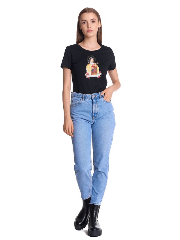 Nastrovje Potsdam Vive Maria Holy Therese Damen T-Shirt Schwarz