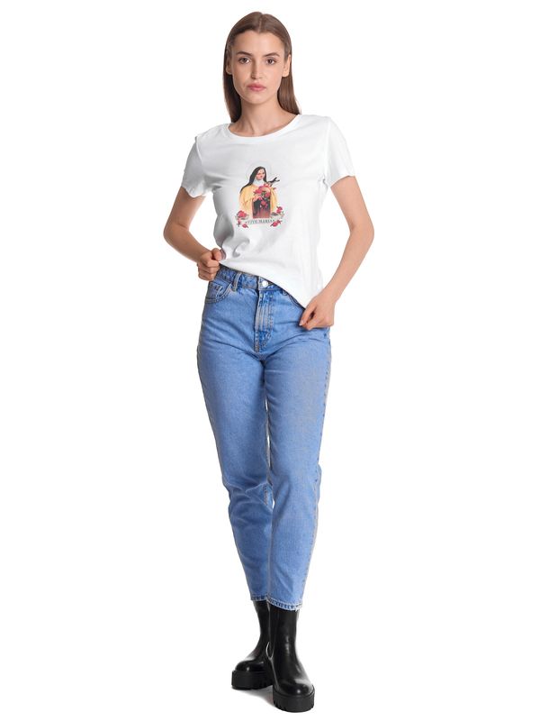 Nastrovje Potsdam Vive Maria Holy Therese Damen T-Shirt Weiss