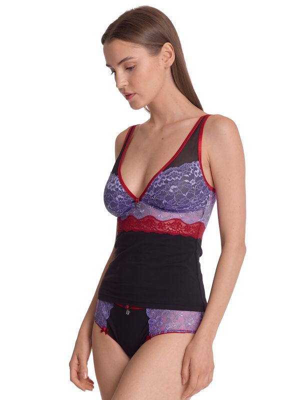 Nastrovje Potsdam Vive Maria Lavender Kiss Damen Wäscheset: Top Mit Panty Lilac/black