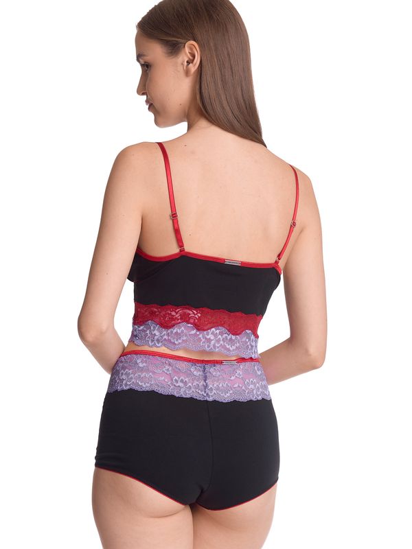 Nastrovje Potsdam Vive Maria Lavender Love Damen Wäscheset: Top Mit Panty Lilac/black