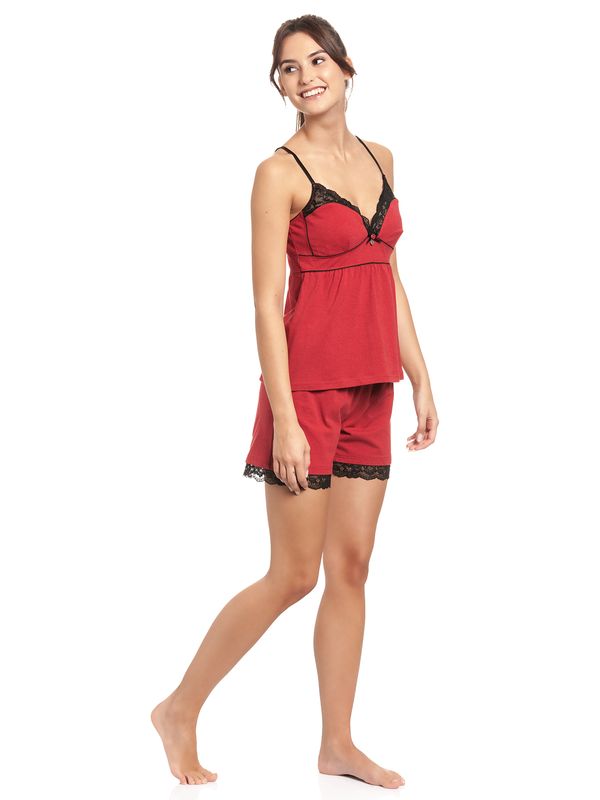 Nastrovje Potsdam Vive Maria Libstick Babe Damen Pyjama Rot