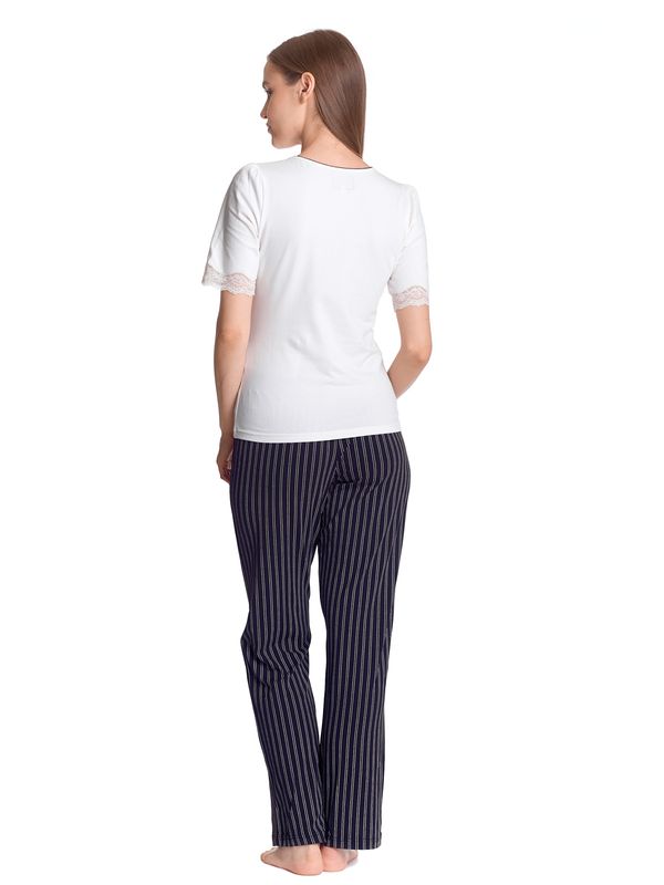 Nastrovje Potsdam Vive Maria Like A Princess Damen Pyjama Creme/schwarz Allover