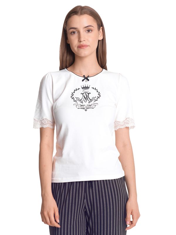 Nastrovje Potsdam Vive Maria Like A Princess Damen Pyjama Creme/schwarz Allover