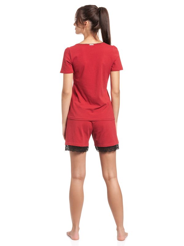 Nastrovje Potsdam Vive Maria Lipstick Girl Damen Pyjama Rot