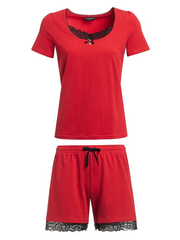 Nastrovje Potsdam Vive Maria Lipstick Girl Damen Pyjama rot