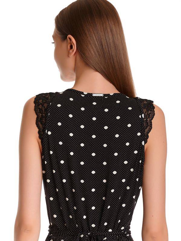 Nastrovje Potsdam Vive Maria Lovely Maria Damen A-Linien-Kleid Schwarz Allover