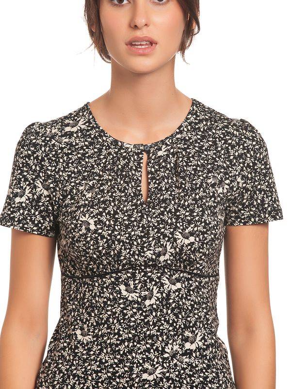 Nastrovje Potsdam Vive Maria Ma Marguerite Damen T-Shirt Schwarz Allover