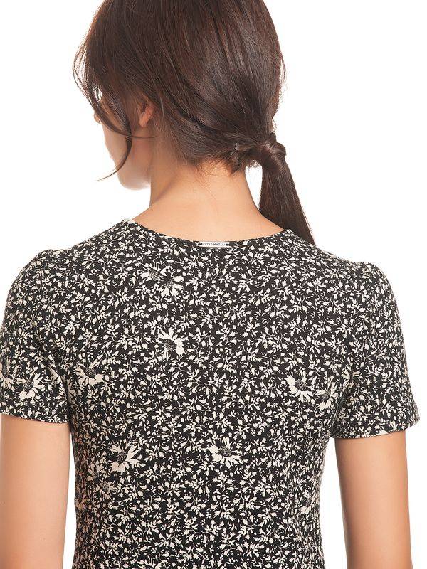 Nastrovje Potsdam Vive Maria Ma Marguerite Damen T-Shirt Schwarz Allover