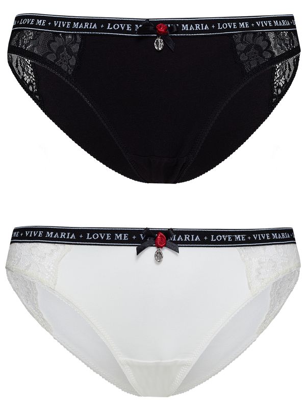 Nastrovje Potsdam Vive Maria Marias Slipset Damen Slip-Set creme/schwarz