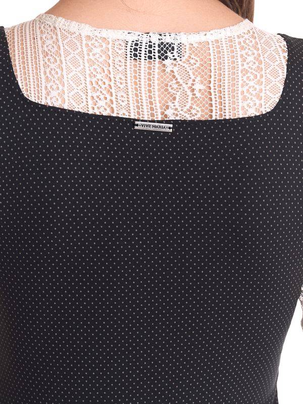 Nastrovje Potsdam Vive Maria Meadow Girl Damen 3/4-Arm-Shirt Creme/schwarz Allover