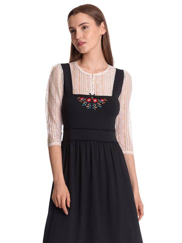 Nastrovje Potsdam Vive Maria Meadow Girl Damen A-Linien-Kleid Creme/schwarz