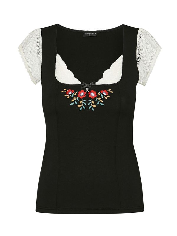 Nastrovje Potsdam Vive Maria Meadow Kiss Damen Spitzentop Schwarz/creme