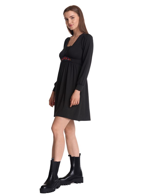 Nastrovje Potsdam Vive Maria Meadow Love Damen A-Linien-Kleid Schwarz Allover