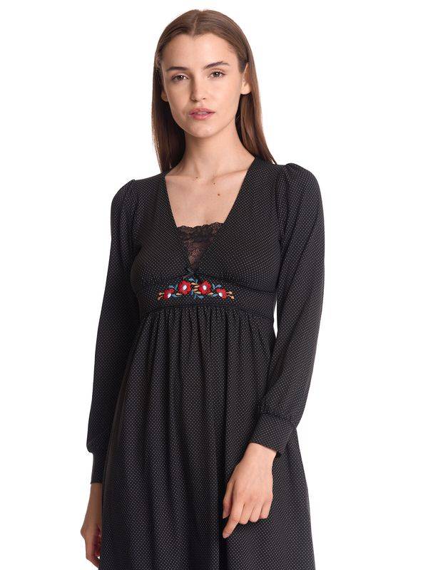 Nastrovje Potsdam Vive Maria Meadow Love Damen A-Linien-Kleid Schwarz Allover