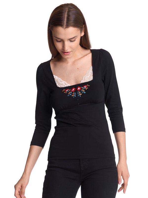 Nastrovje Potsdam Vive Maria Meadow Love Damen Langarmshirt schwarz Nastrovje Potsdam Vive Maria Meadow Love Damen Langarmshirt schwarz