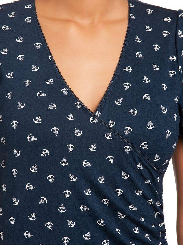 Nastrovje Potsdam Vive Maria Mer D'Été Damen Wickelshirt Blau Allover