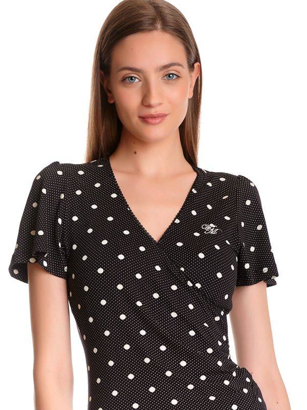 Nastrovje Potsdam Vive Maria Mia Maria Damen T-Shirt Schwarz Allover