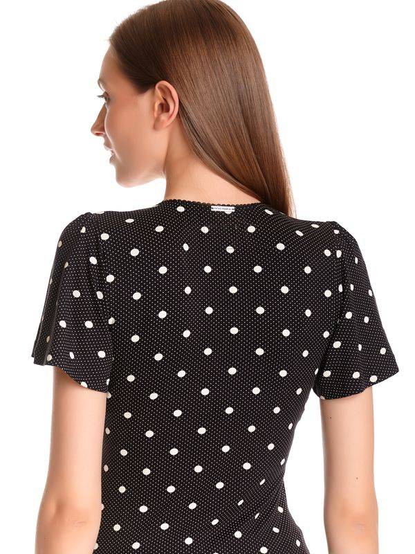 Nastrovje Potsdam Vive Maria Mia Maria Damen T-Shirt Schwarz Allover