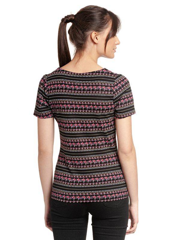 Nastrovje Potsdam Vive Maria Midsummer Damen T-Shirt Schwarz Allover